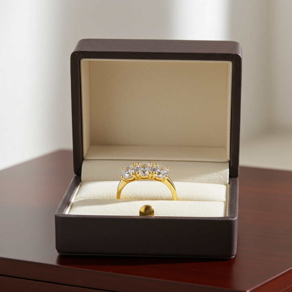 Anello Trilogy -0.60ct Diamanti Naturali
