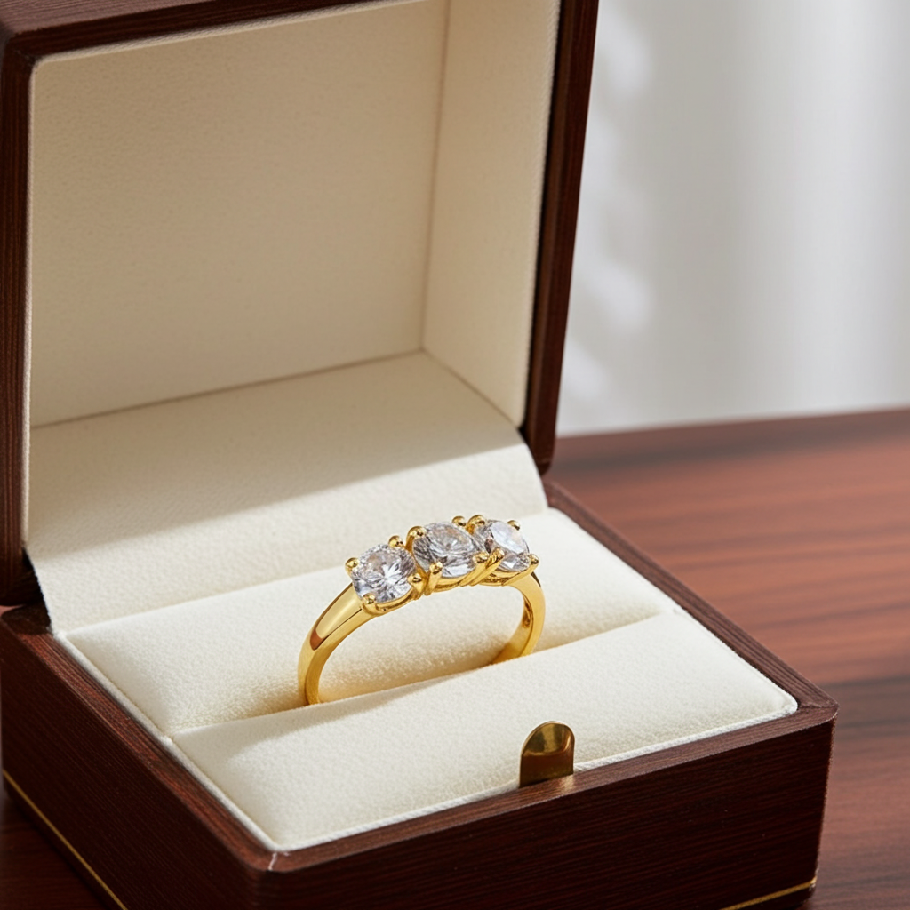 Anello Trilogy -0.60ct Diamanti Naturali