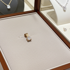 ciondolo punto luce in oro giallo 18k e diamanti naturale  0,10 ct