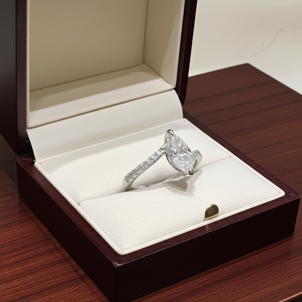 Anello da cocktail - 18 carati Oro bianco - 1.14ct. tw. Diamante (Naturale) -Diamante