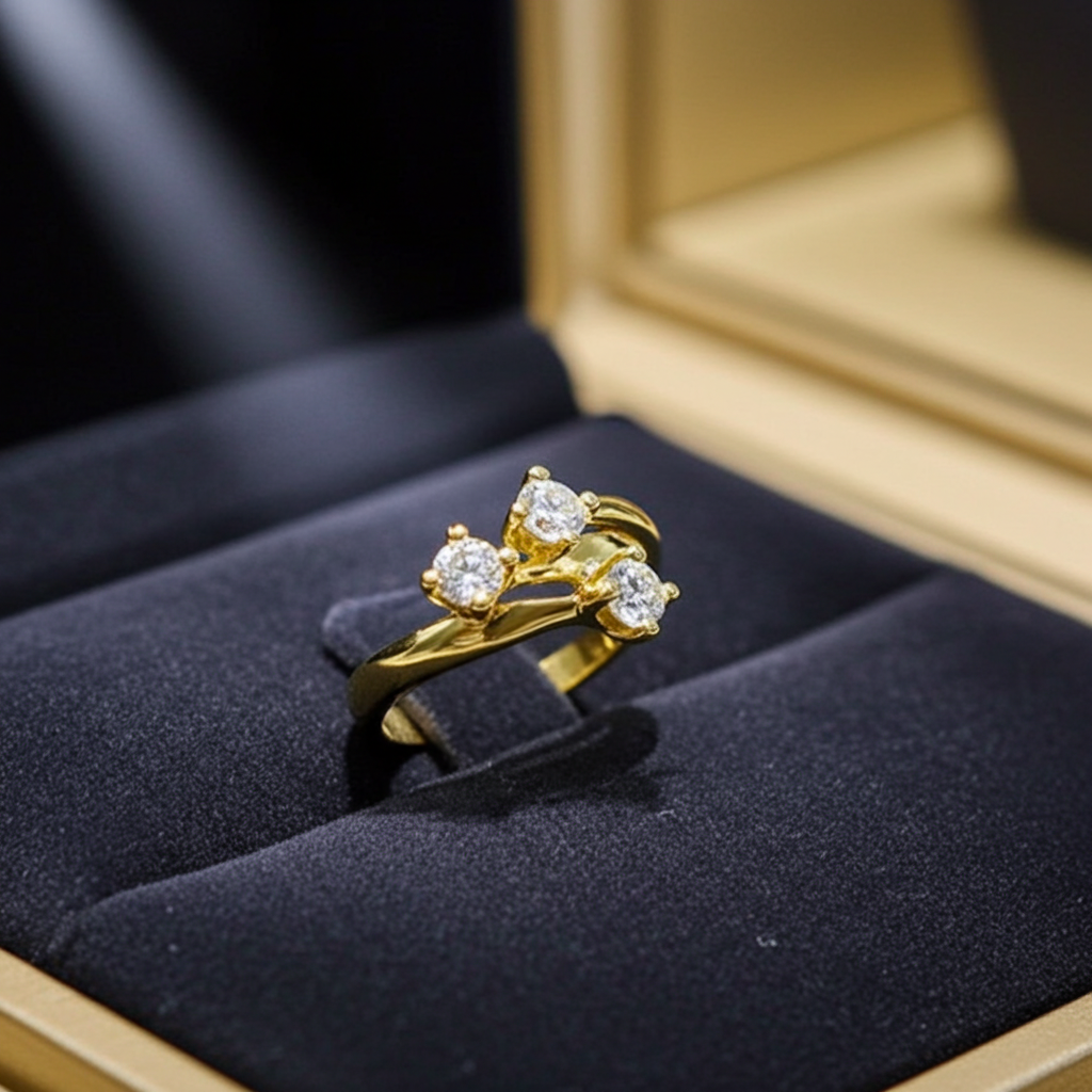 Anello Trilogy -0.30ct Diamanti Naturali