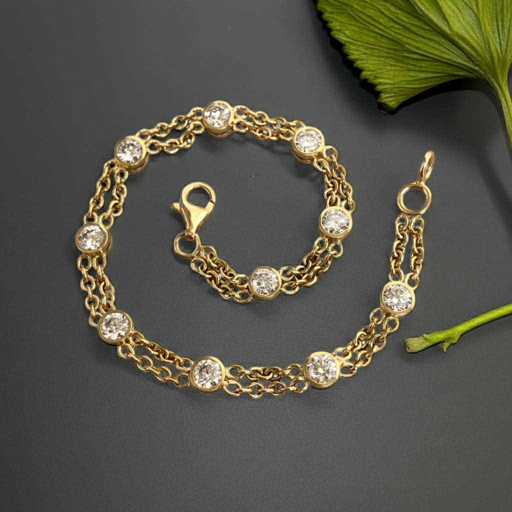 Bracciale in oro e diamante naturale 5.00ct