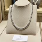 Collana tennis a cipollina in oro e diamanti naturali 6.40ct