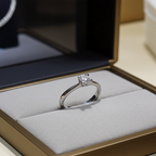 Anello solitario diamante naturale  0.50ct certificato IGI D IF