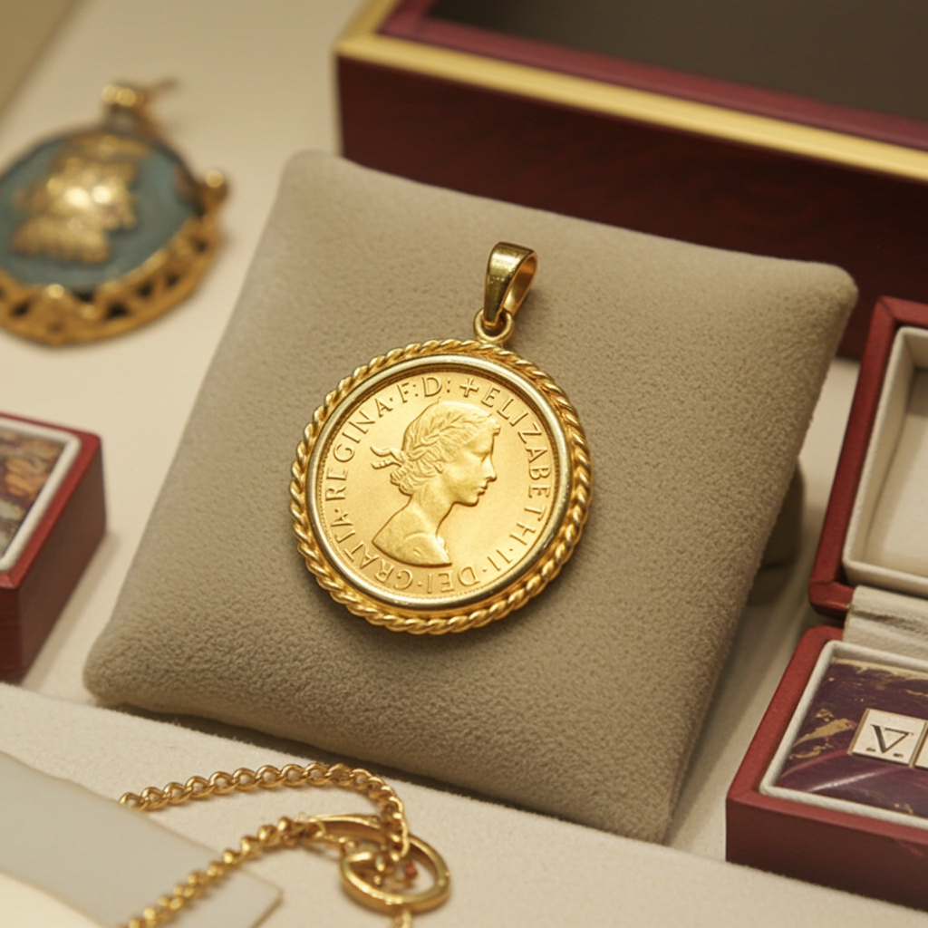 Ciondolo con oro in sterline oro 22k