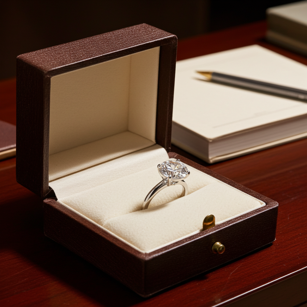 Anello solitario in oro bianco 18k e diamante naturale da 2.02 ct.  D IF