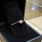 Anello solitario diamante naturale 0.25ct certificato IGI D IF