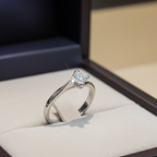 Anello solitario diamante naturale 1.20ct certificato IGI D VVS1