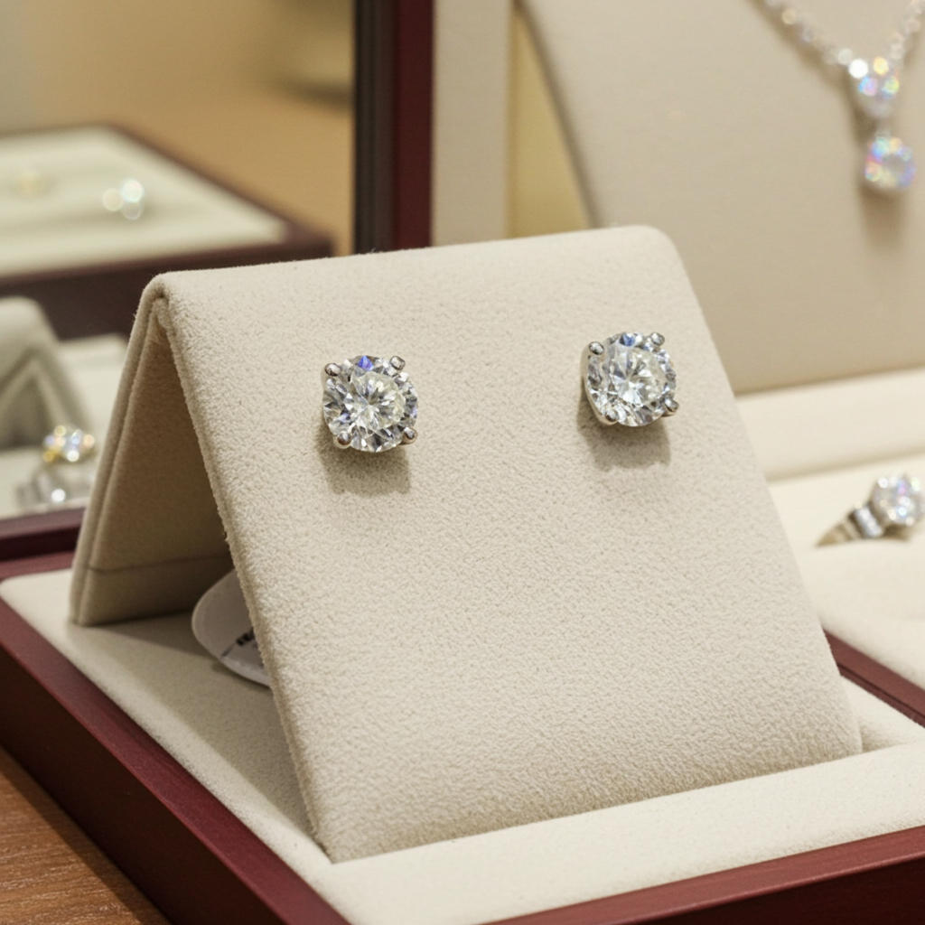 Orecchini - 18 carati Oro bianco - 0.66ct. tw. Diamante (Naturale)