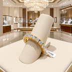 Anello veretta certificato HRD in oro giallo 18k e  diamanti naturali 3,46 ct
