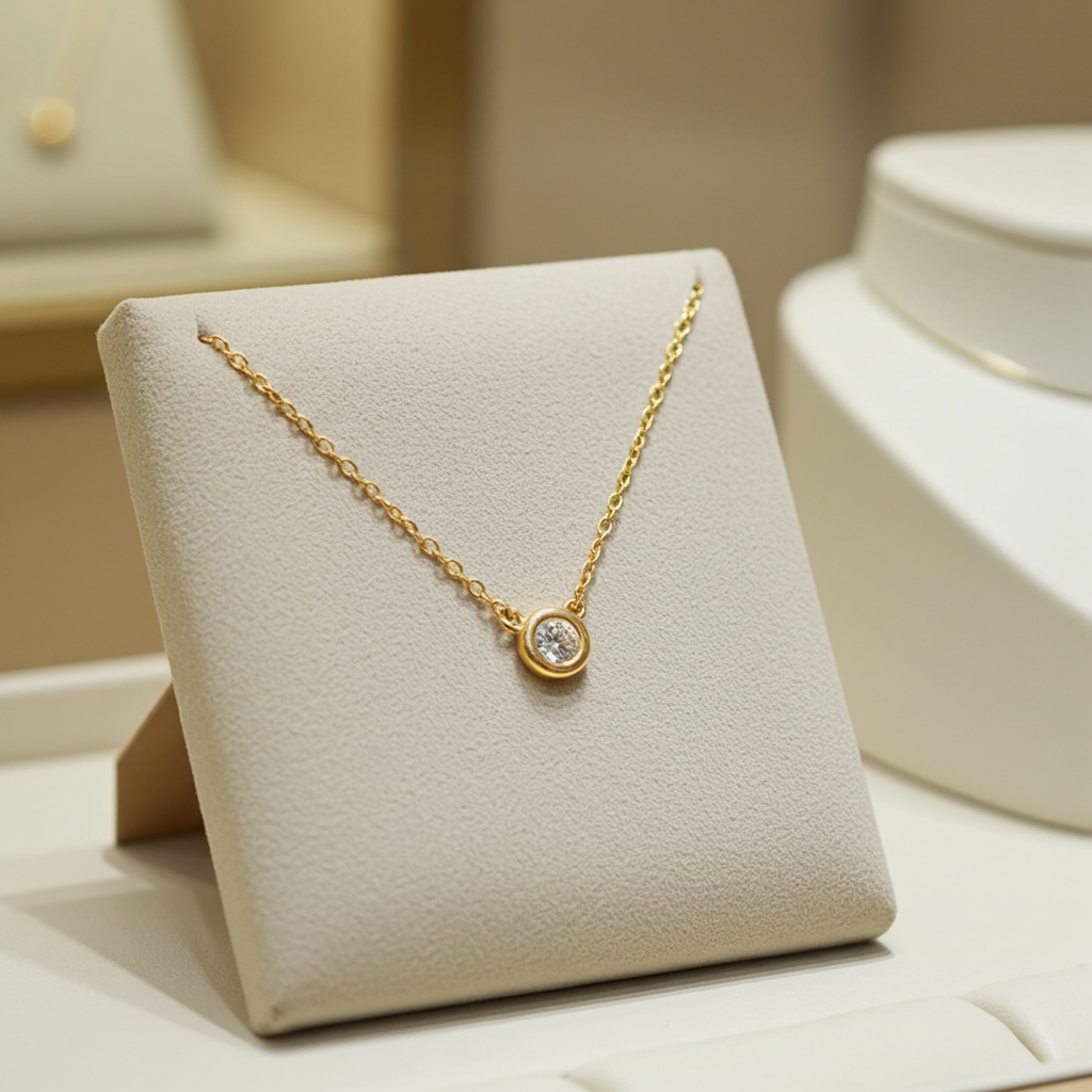 Collana tiffany & co in oro e diamanti naturali 0.10 ct