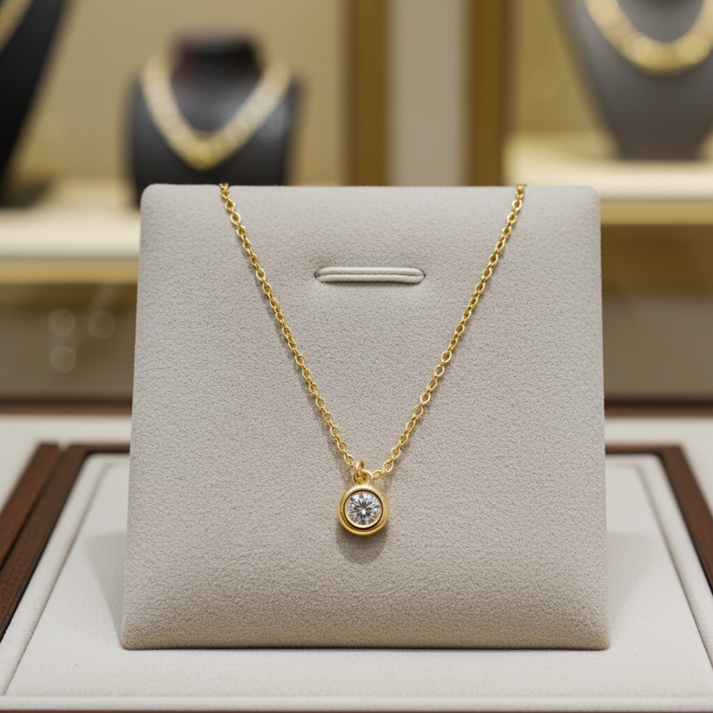 Collana tiffany & co in oro e diamanti naturali 0.25 ct