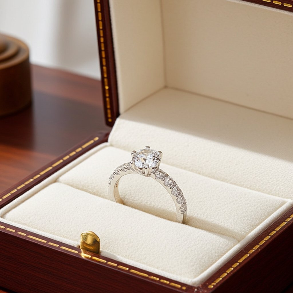 Anello di fidanzamento - 18k Oro Bianco - 2.18ct. tw. Diamante (Naturale)
