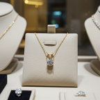 Collana con ciondolo - 18 carati Oro giallo - 0.92ct. tw. Diamante