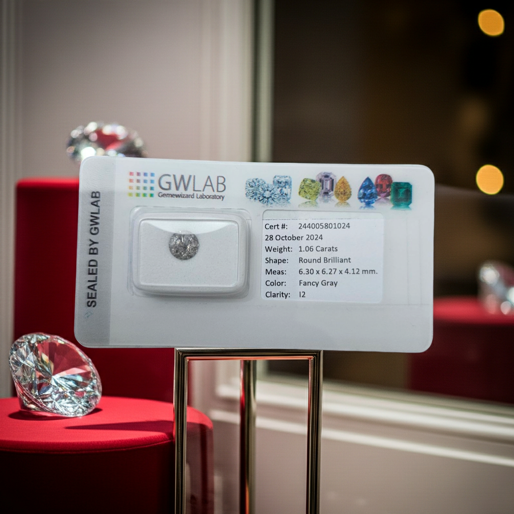 Diamante naturale certificato 1.06 ct