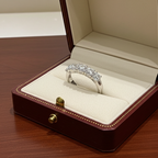 Anello veretta a 5 diamanti naturali 1.00 ct certificato IGI D IF