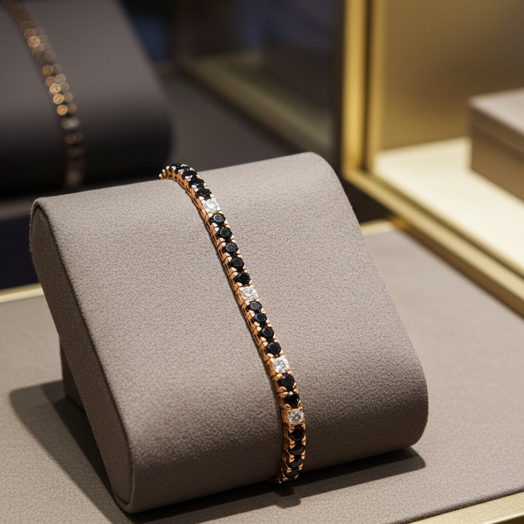 bracciale tennis in oro giallo 18k e diamanti naturali 4,00ct