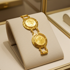Bracciale Sterline in oro 22k con  5 sterline oro 22k