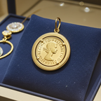 Ciondolo in oro con sterline oro 22k