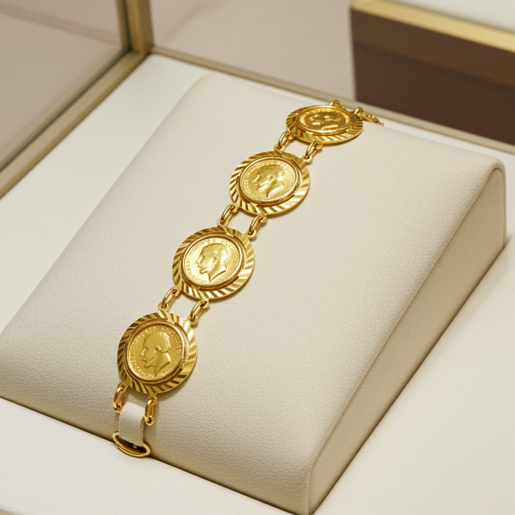 Bracciale Sterline -  in oro giallo 6 sterline oro 22k