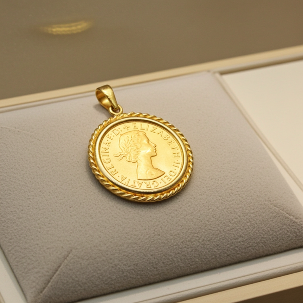 Ciondolo con oro in sterline oro 22k