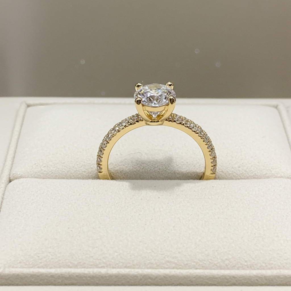 Anello di fidanzamento - 18k giallo - 1.29ct. tw. Diamante (Naturale)