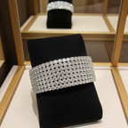 Bracciale tennis Rigido oro bianco e diamanti naturali 30ct