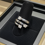 Anello trilogy , diamanti naturali 0.45ct certificato IGI D IF