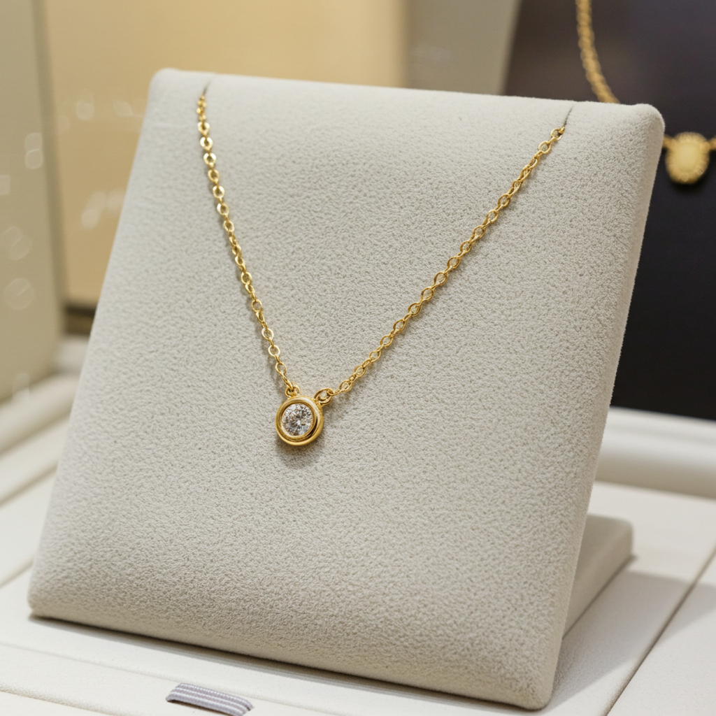 Collana tiffany & co in oro e diamanti naturali 0.55 ct