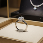 Anello solitario diamante naturale  1.00 ct certificato IGI D IF