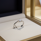 Anello solitario diamante naturale 0.25ct certificato IGI D IF