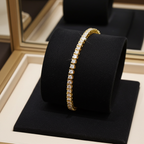 Bracciale tennis certificato HRD diamanti naturali 4,13 ct F VVS1