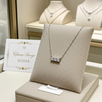 Collana Trilogy in oro bianco con 3 diamanti naturali 0,30ct