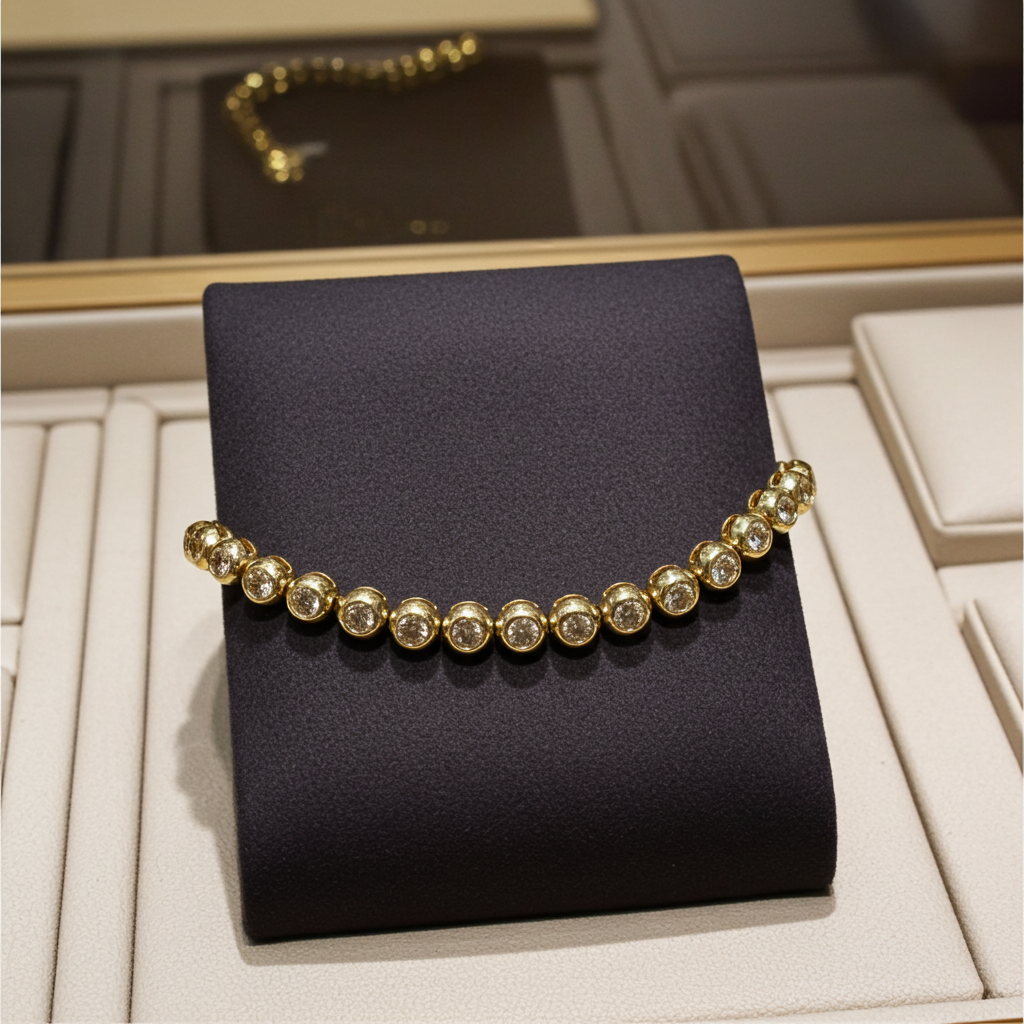 Bracciale tennis - 18 carati Oro giallo - 5.00ct. tw. Diamante (Naturale)