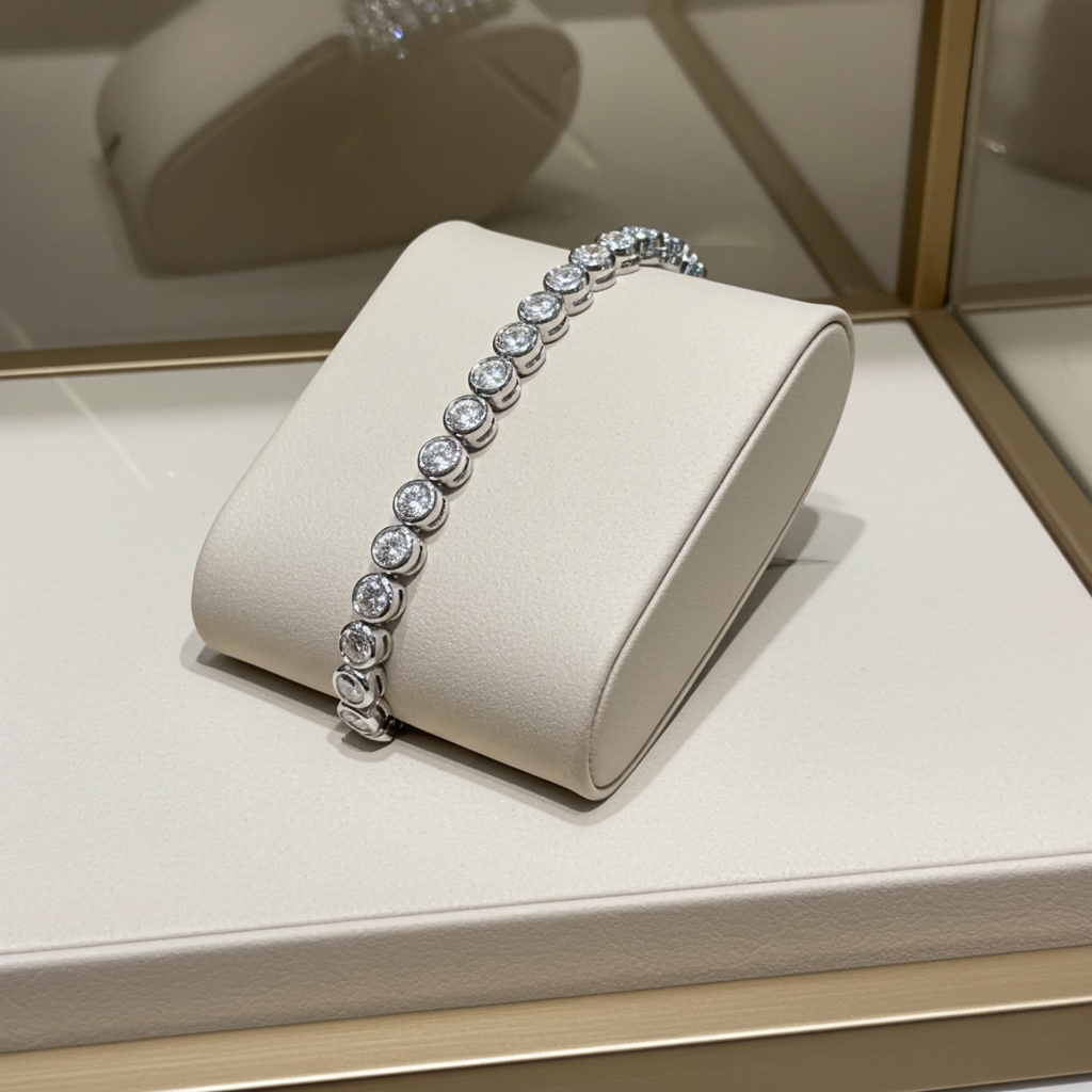 Bracciale - 18 carati Oro bianco - 5.25ct. tw. Diamante (Naturale