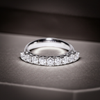 Anello riviera - 18k bianco - 1.72ct. tw. Diamante (Naturale) - Fede nuziale