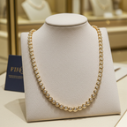 Collana tennis a cipollina in oro e diamanti naturali 6.40ct