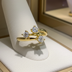 Anello Trilogy -0.45ct Diamanti Naturali