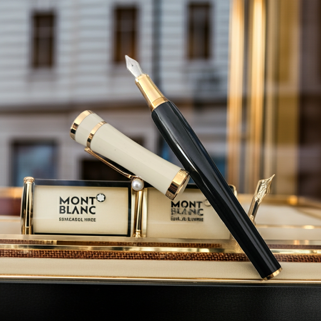Penna a sfera Mont Blanc in edizione limitata Greta Garbo con perla