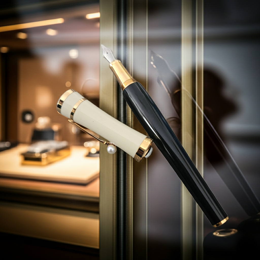 Penna a sfera Mont Blanc in edizione limitata Greta Garbo con perla