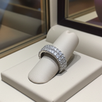 Anello - 18 carati Oro bianco - 3.08ct. tw. Diamante (Naturale) - Diamante -