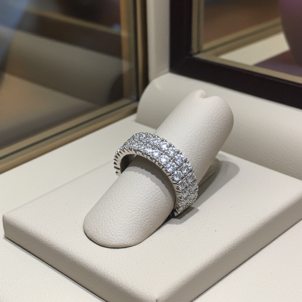 Anello - 18 carati Oro bianco - 3.08ct. tw. Diamante (Naturale) - Diamante -