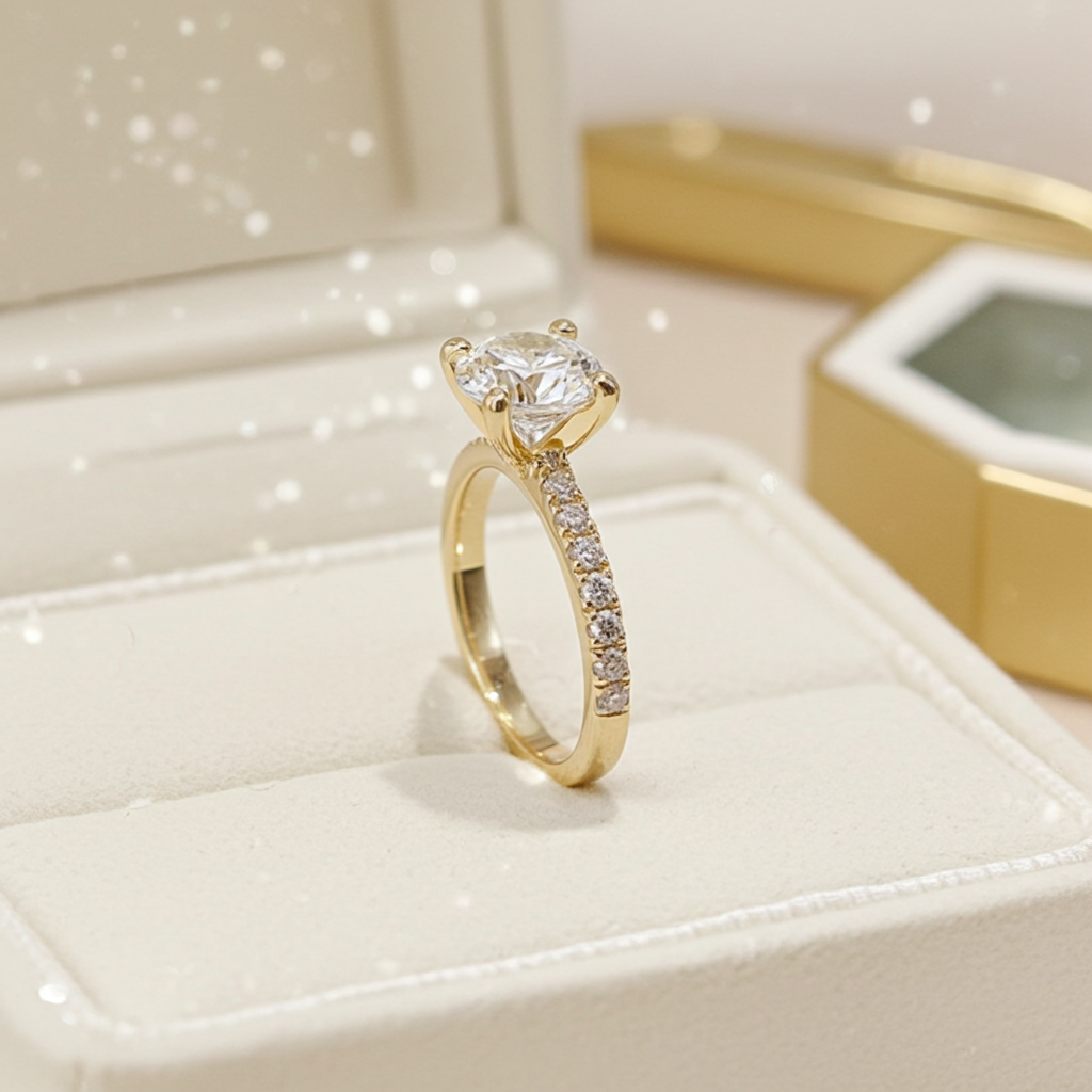 Anello di fidanzamento - 18k giallo - 1.29ct. tw. Diamante (Naturale)