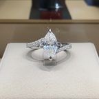 Anello da cocktail - 18 carati Oro bianco - 1.14ct. tw. Diamante (Naturale) -Diamante