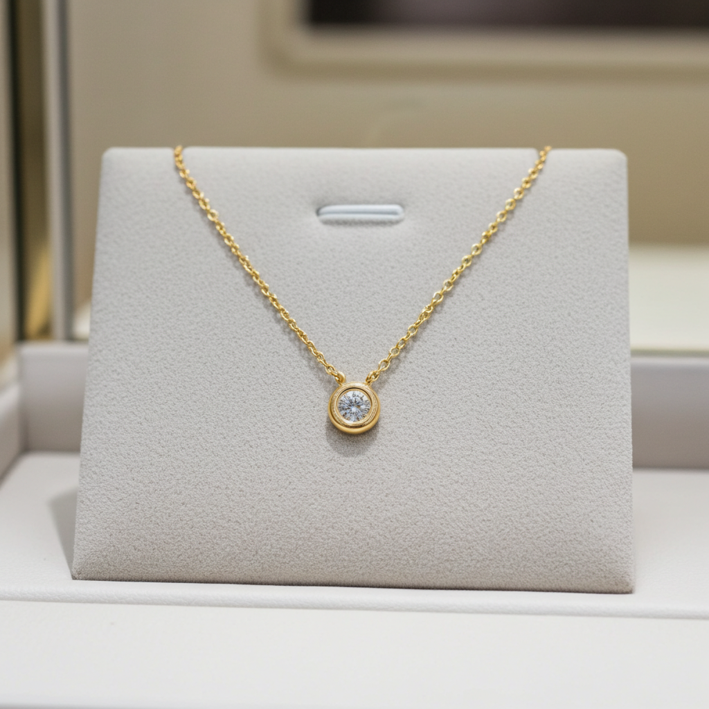 Collana tiffany & co in oro e diamanti naturali 0.10 ct