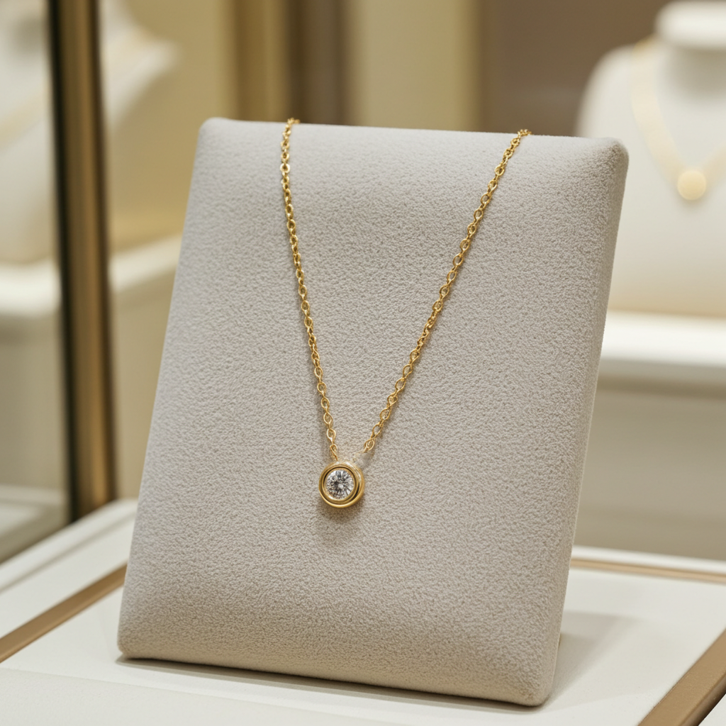 Collana tiffany & co in oro e diamanti naturali 0.72 ct