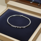 Bracciale tennis in oro bianco e diamanti naturali 5.00ct