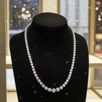 Collana tennis a cipollina in oro e diamanti naturali 6.40ct