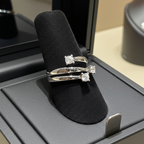 Anello trilogy , diamanti naturali 0.45ct certificato IGI D IF