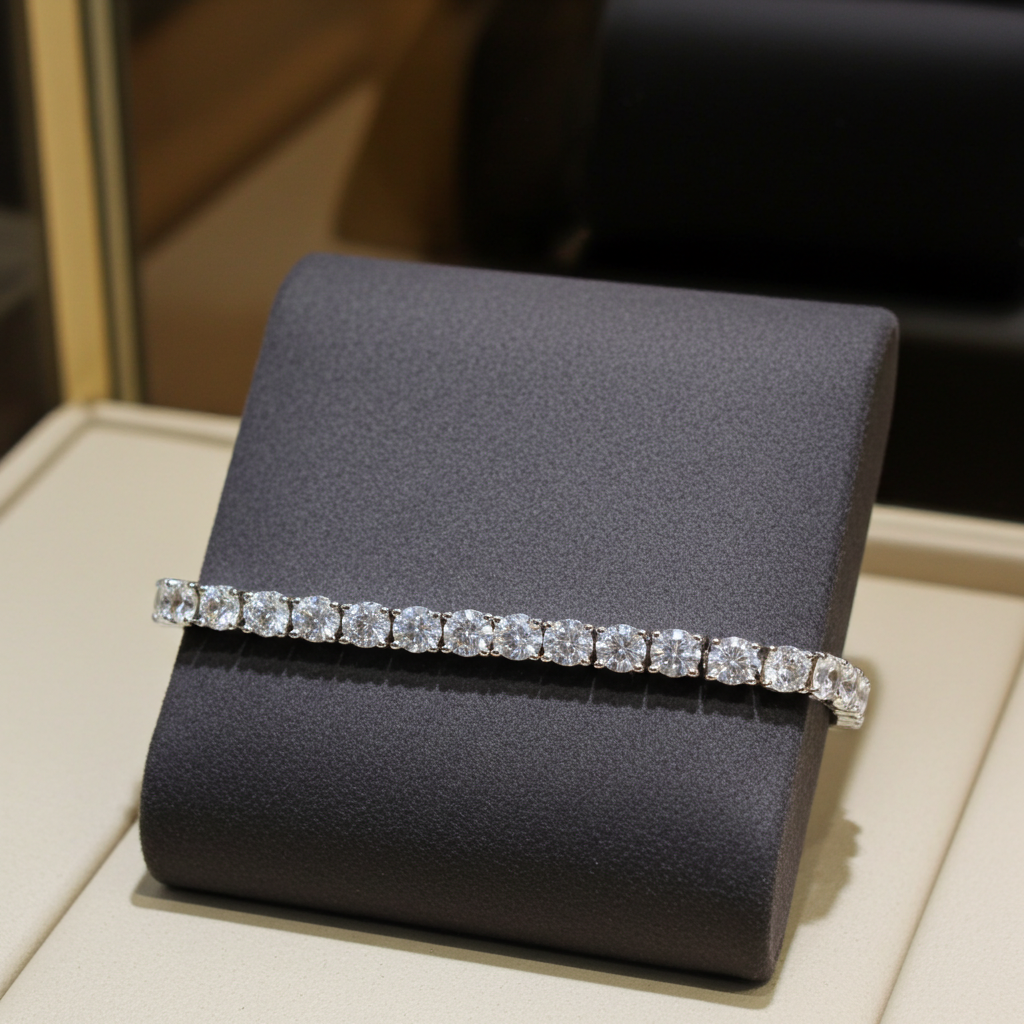 Bracciale tennis - 18 carati Oro bianco - 22.14ct. tw. Diamante (Naturale)